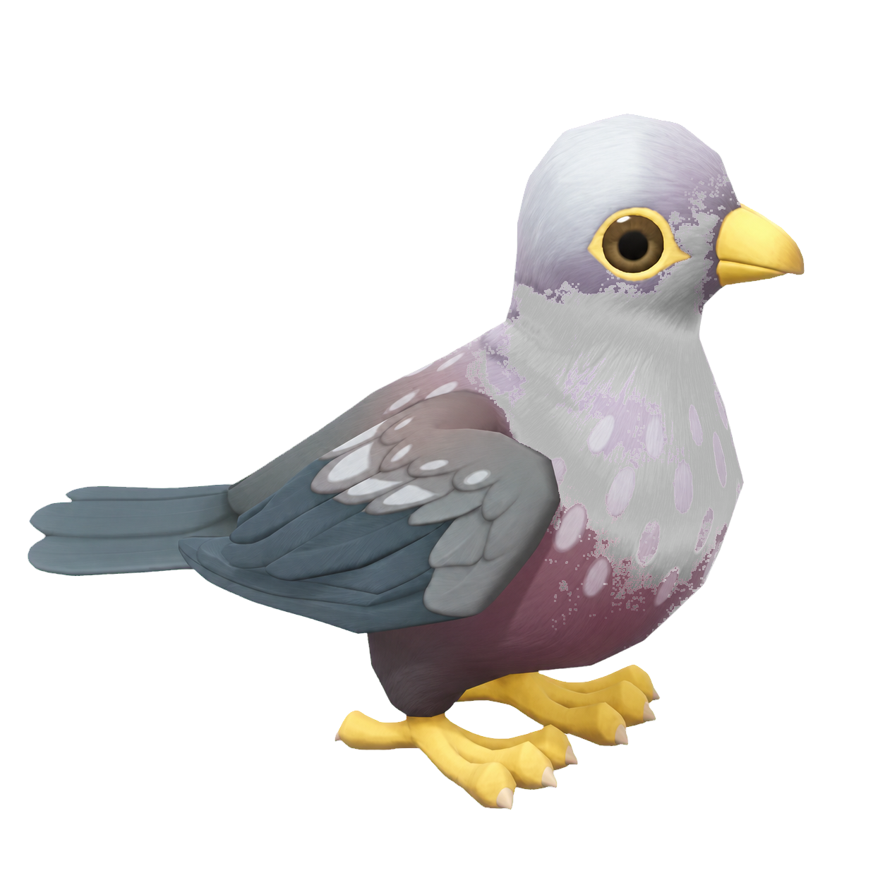 Oiseau Pigeon à yeux jaunes dans Heartopia