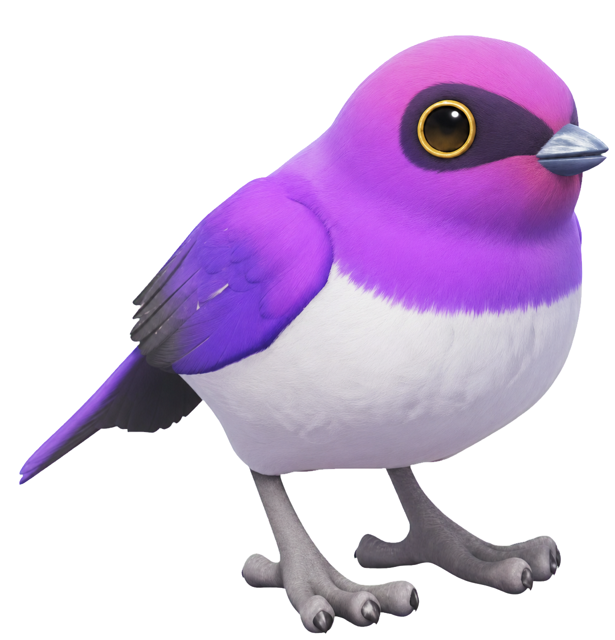 Oiseau Étourneau à dos violet dans Heartopia