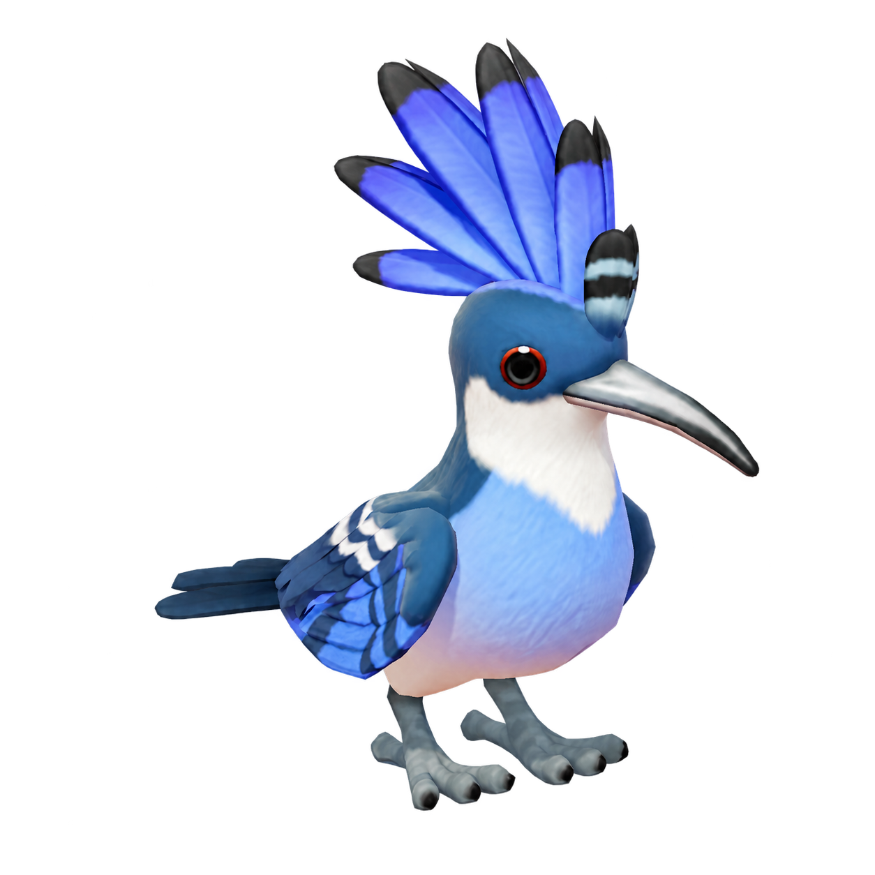 Oiseau Huppe à plumes bleues dans Heartopia