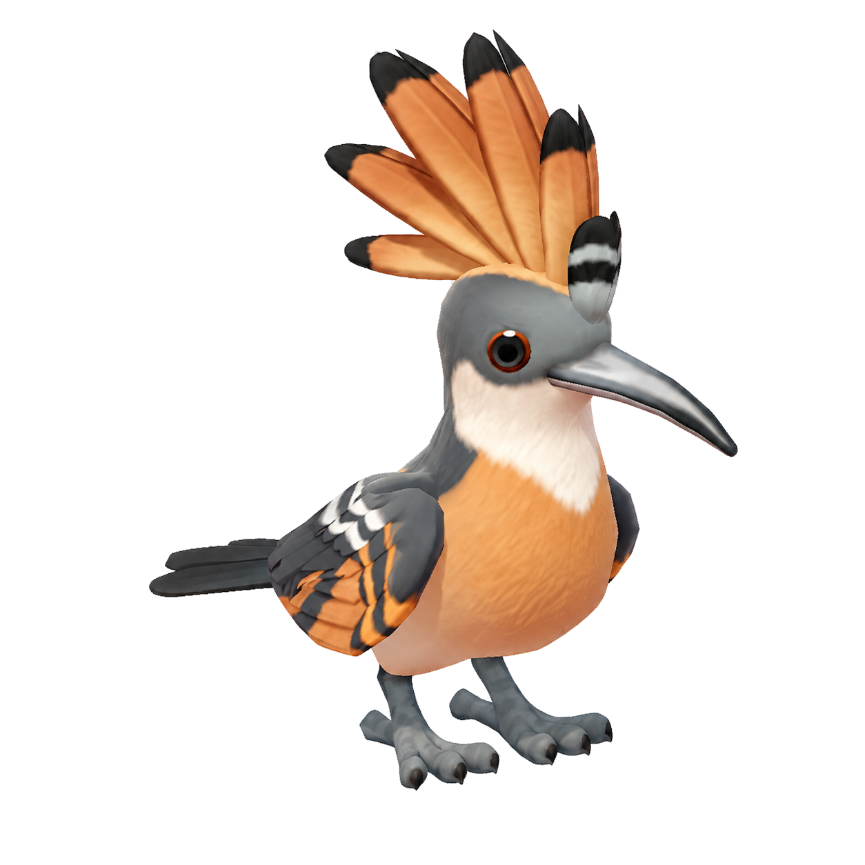 Oiseau Huppe à plumes orange dans Heartopia