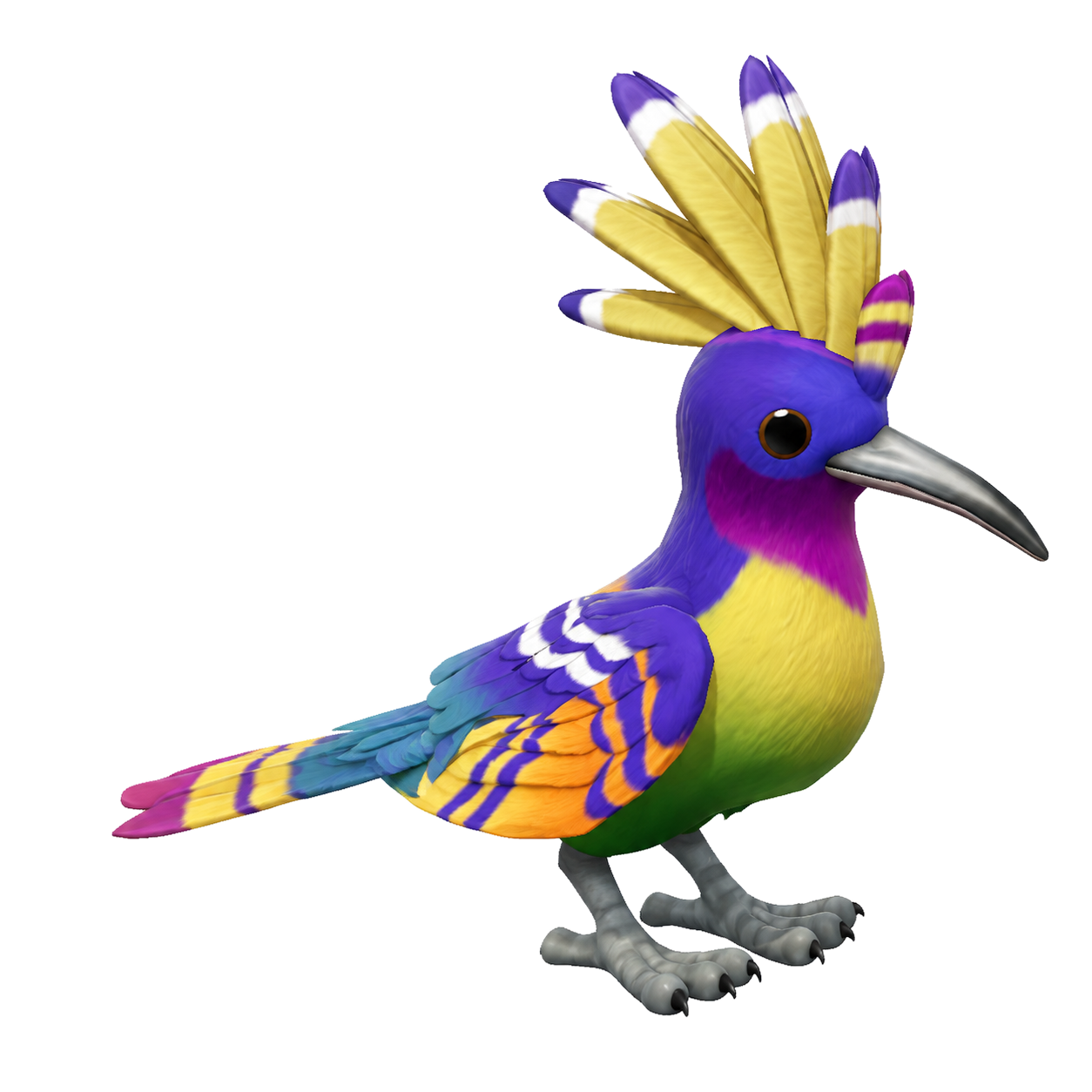 Oiseau Huppe multicolore dans Heartopia