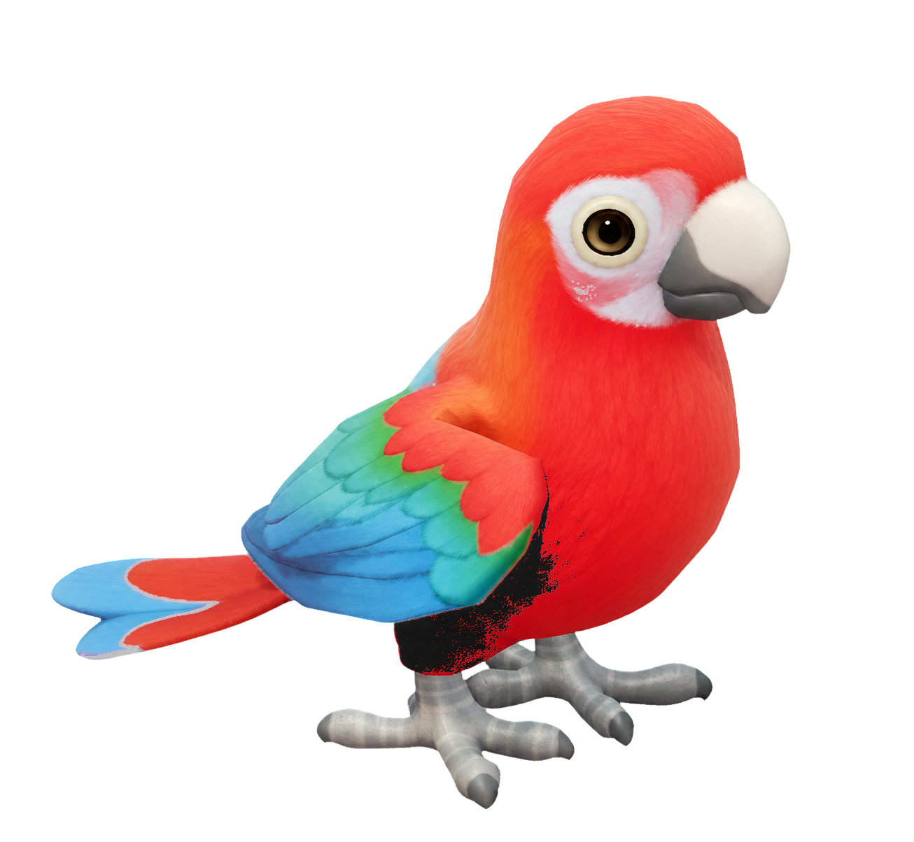 Oiseau Ara rouge et vert dans Heartopia