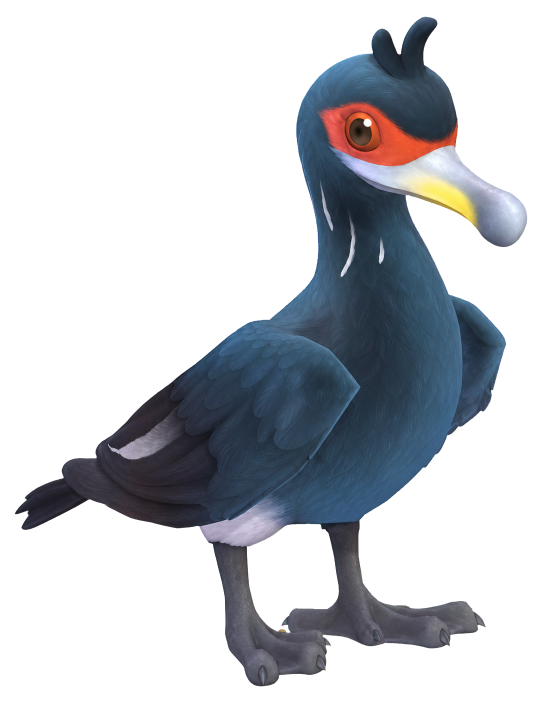 Oiseau Cormoran à face rouge dans Heartopia